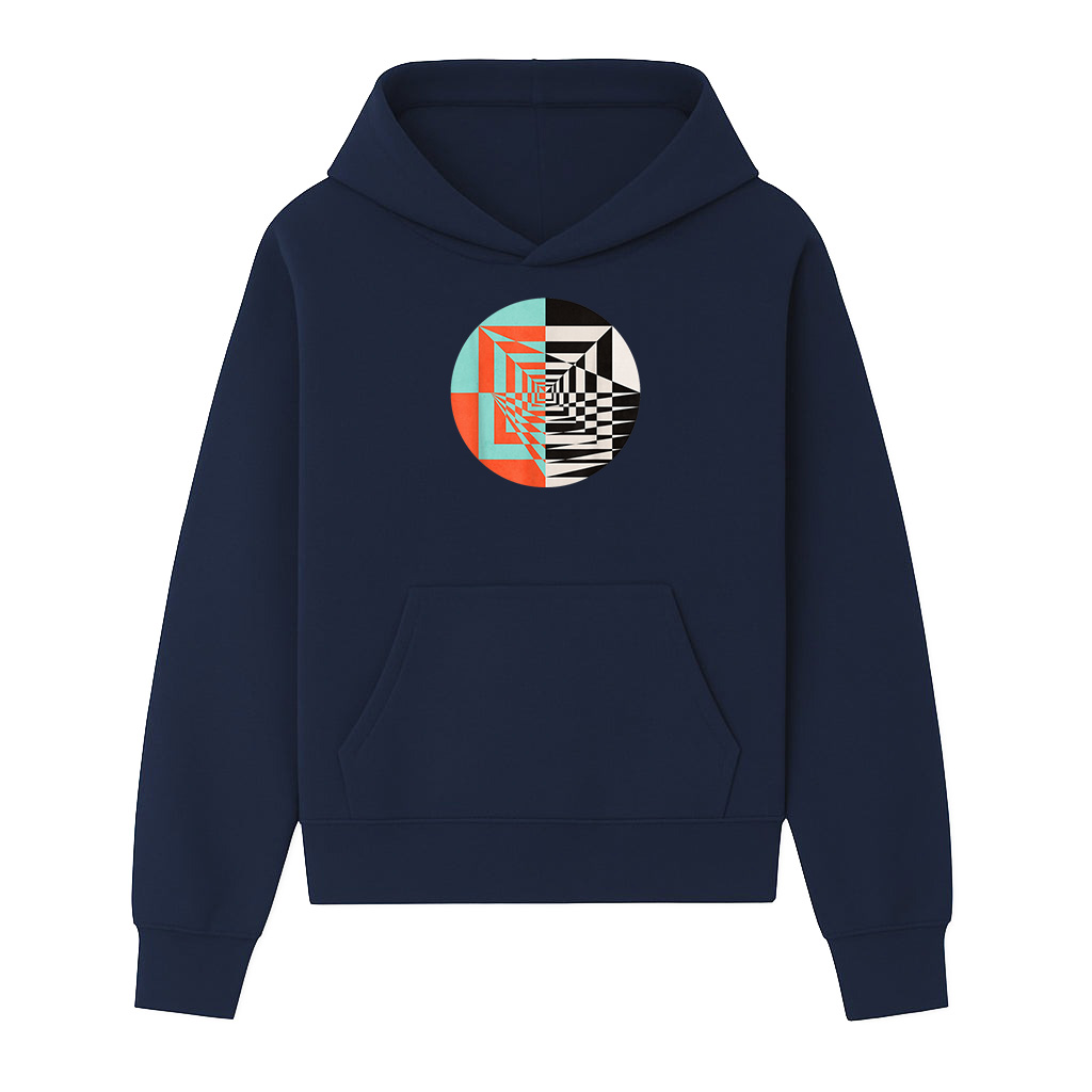 Circle Abstract Graphic Geometric Shapes Hoodie - Image 5