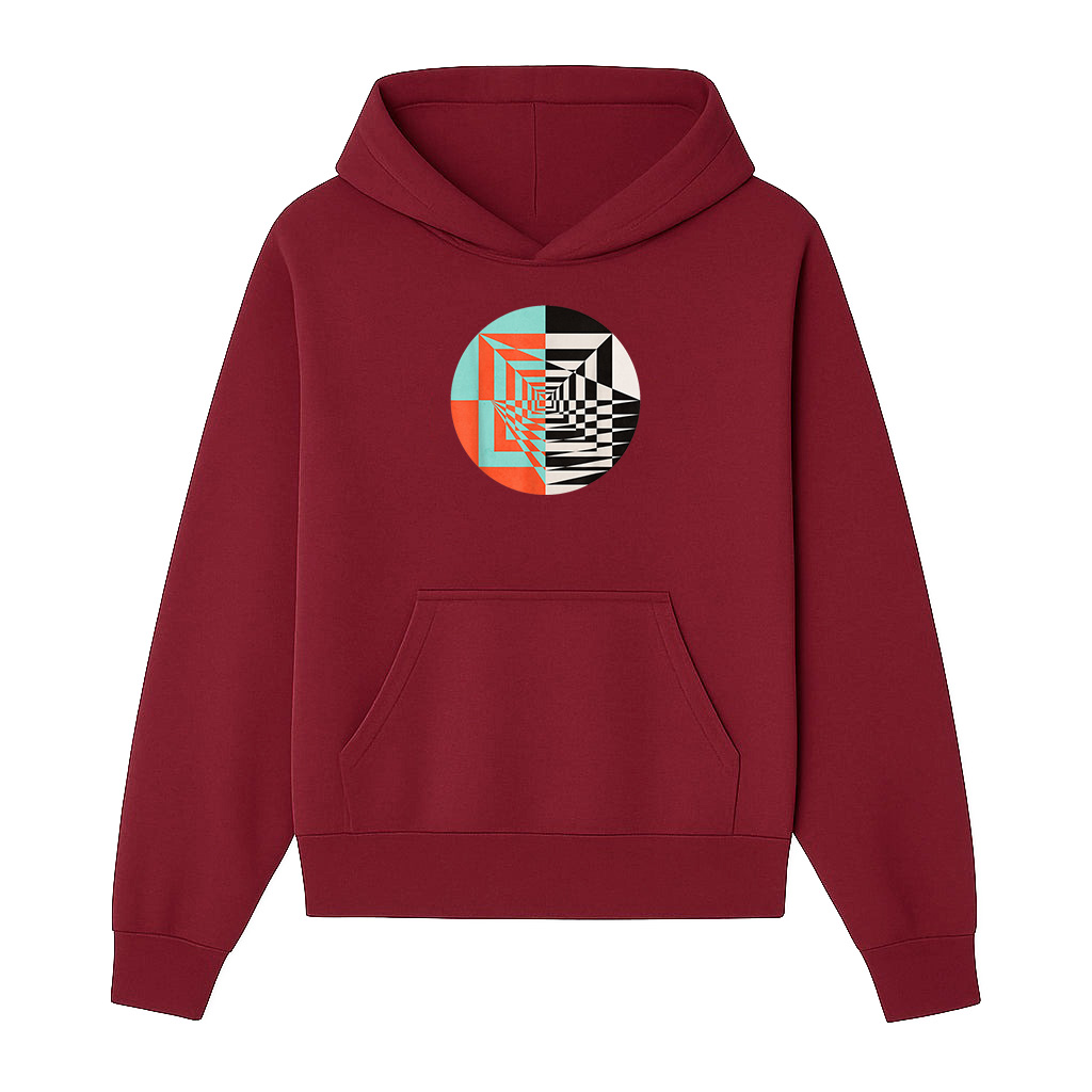 Circle Abstract Graphic Geometric Shapes Hoodie - Image 6