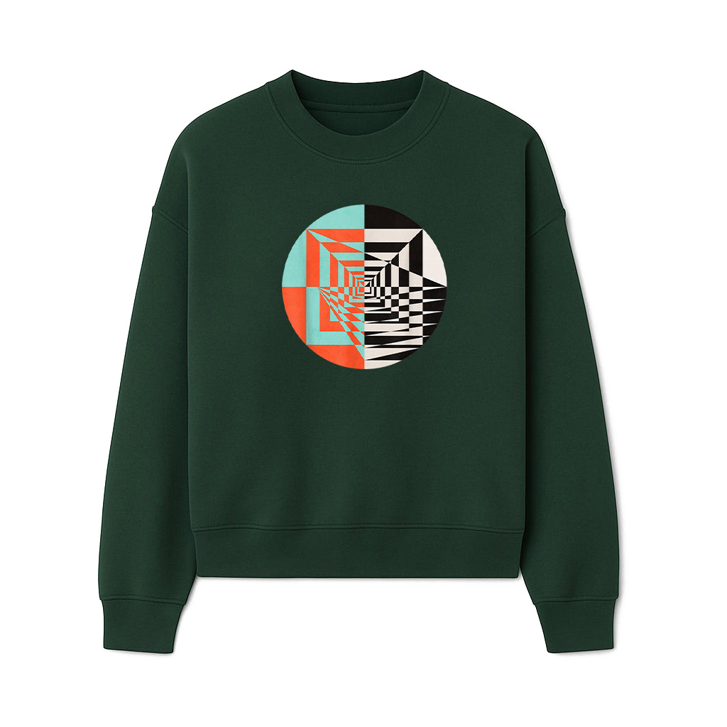 Circle Abstract Graphic Geometric Shapes Sweatshirts - Image 3