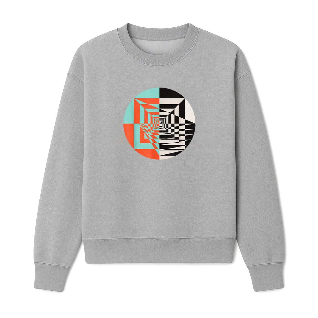 Circle Abstract Graphic Geometric Shapes Sweatshirts - Image 4