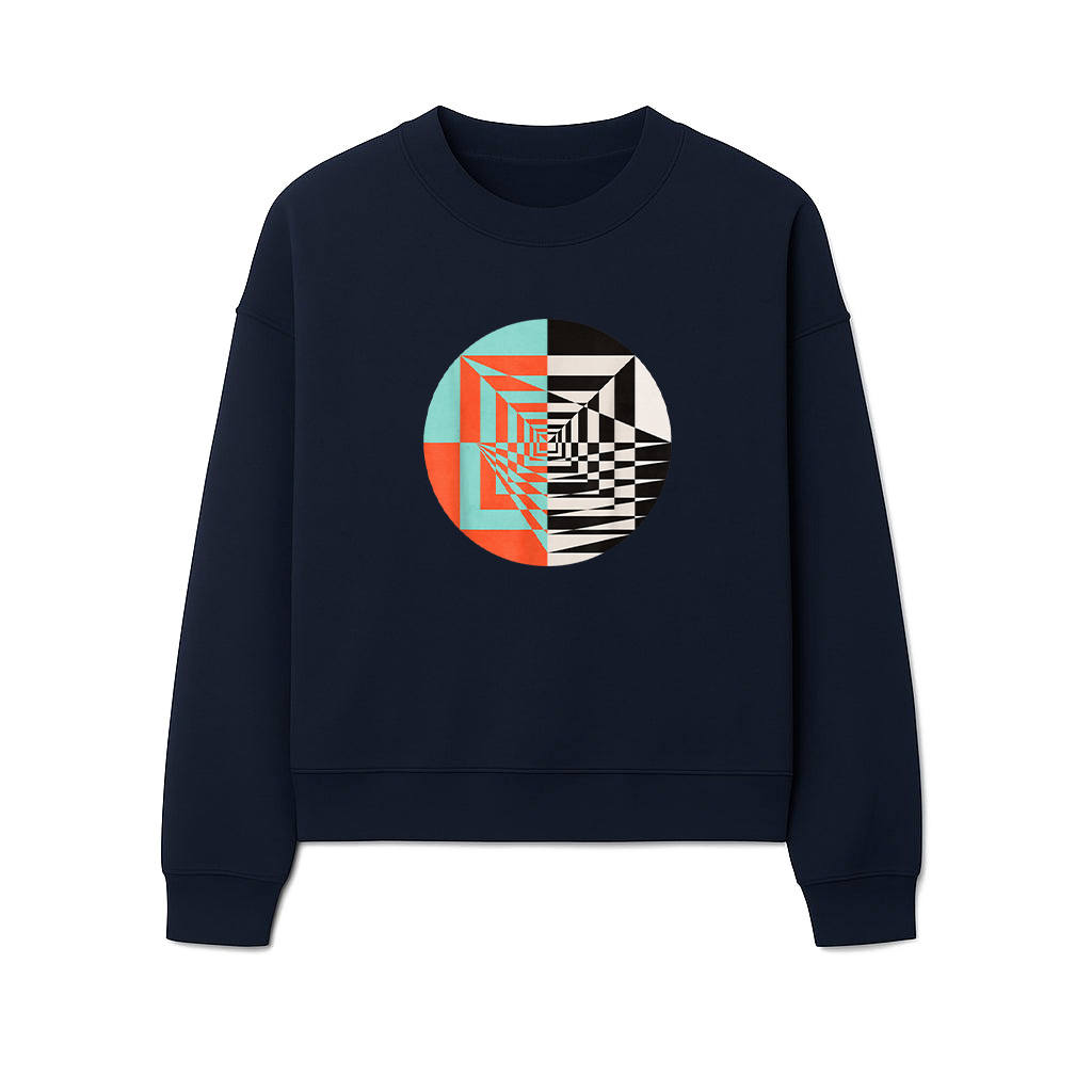 Circle Abstract Graphic Geometric Shapes Sweatshirts - Image 5