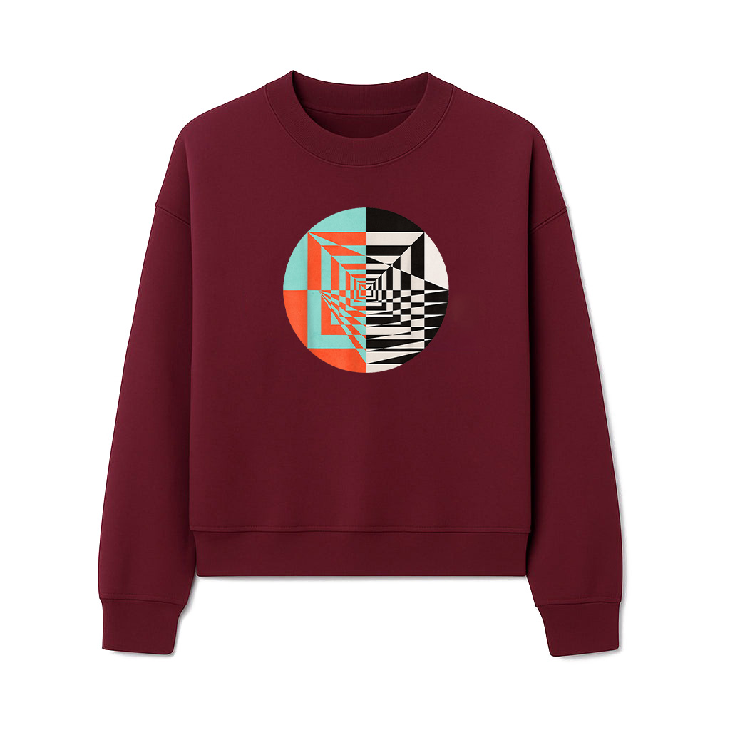 Circle Abstract Graphic Geometric Shapes Sweatshirts - Image 6