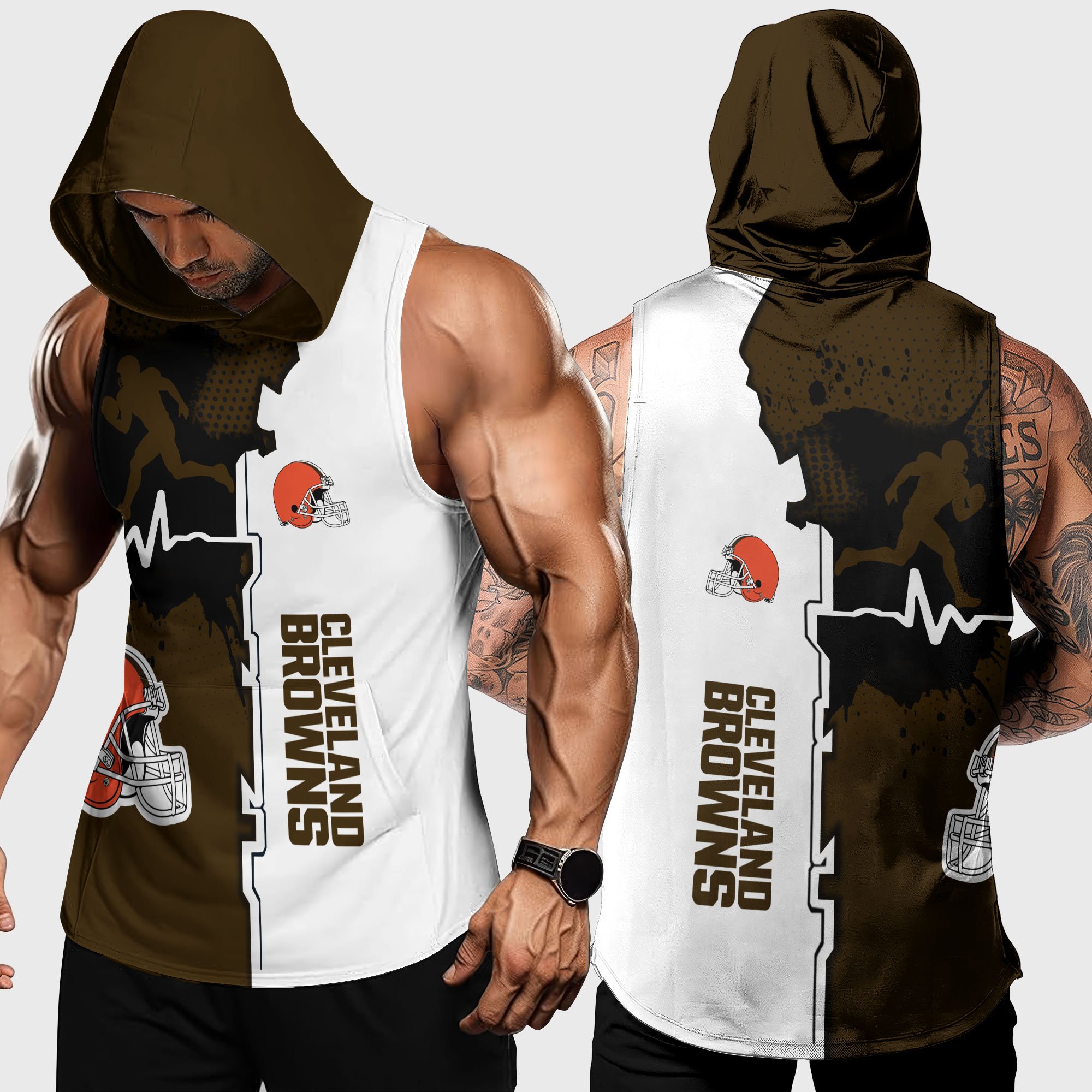 Cleveland Browns Hoodie Tanktop Custom Your Name, Football Team Hoodie Tanktop, Gift For Football Lovers