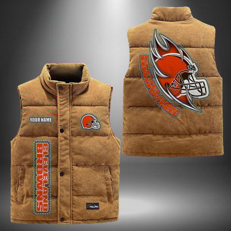 Cleveland Browns NFL Personalized Puffer Jacket For Fan