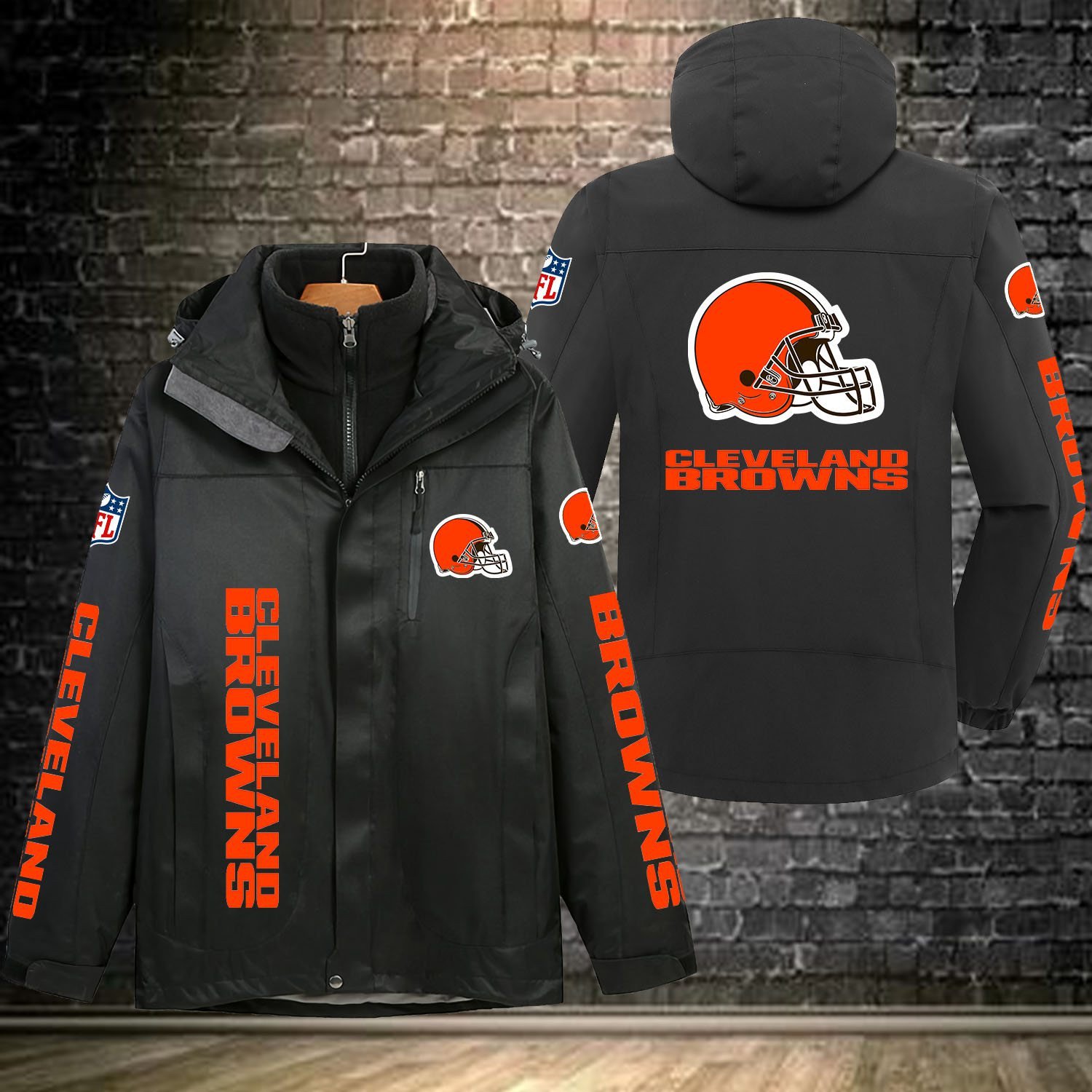 Cleveland Browns NFL Personalized Windbreaker Jacket For Fan