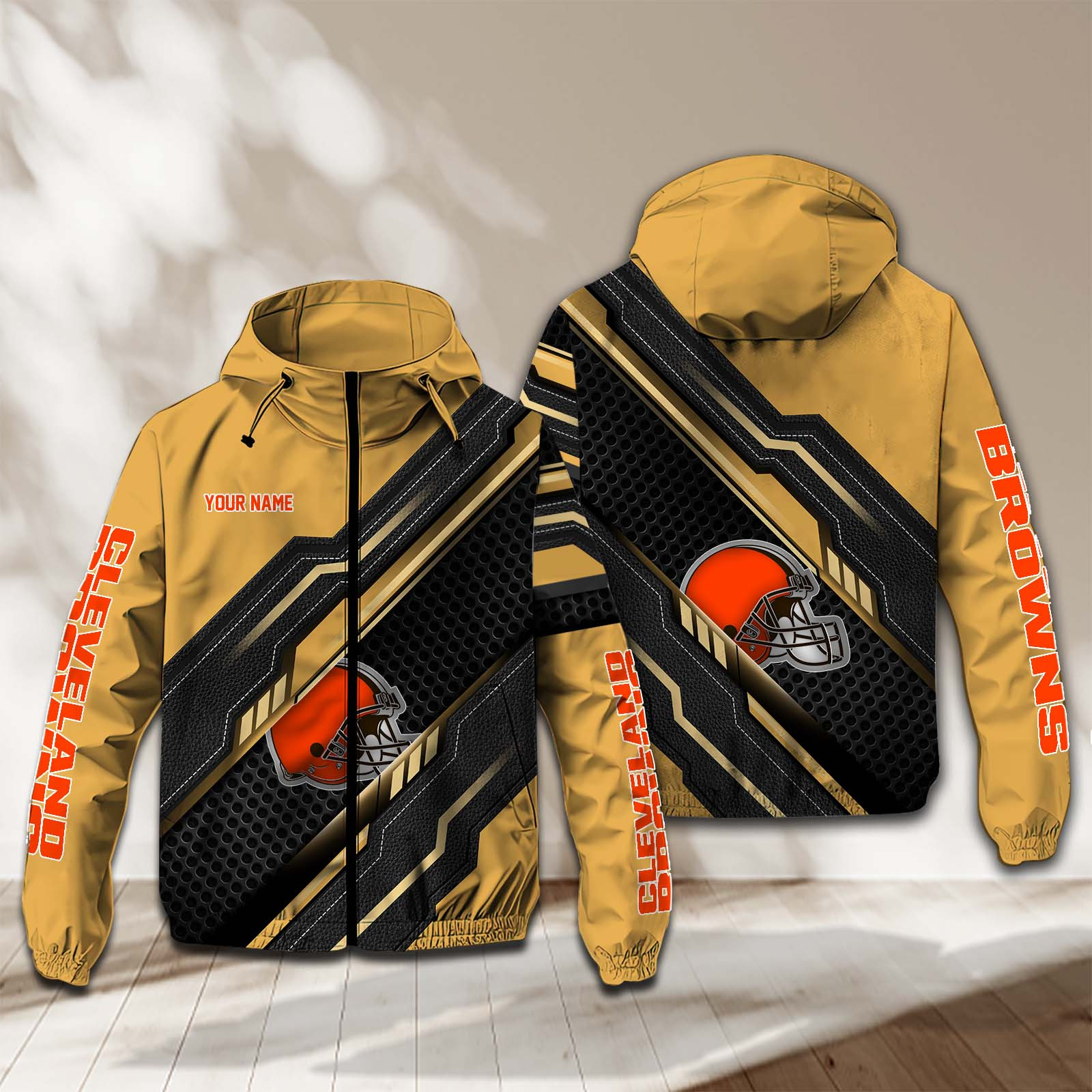 Cleveland Browns NFL Personalized Windbreaker Jacket For Fan