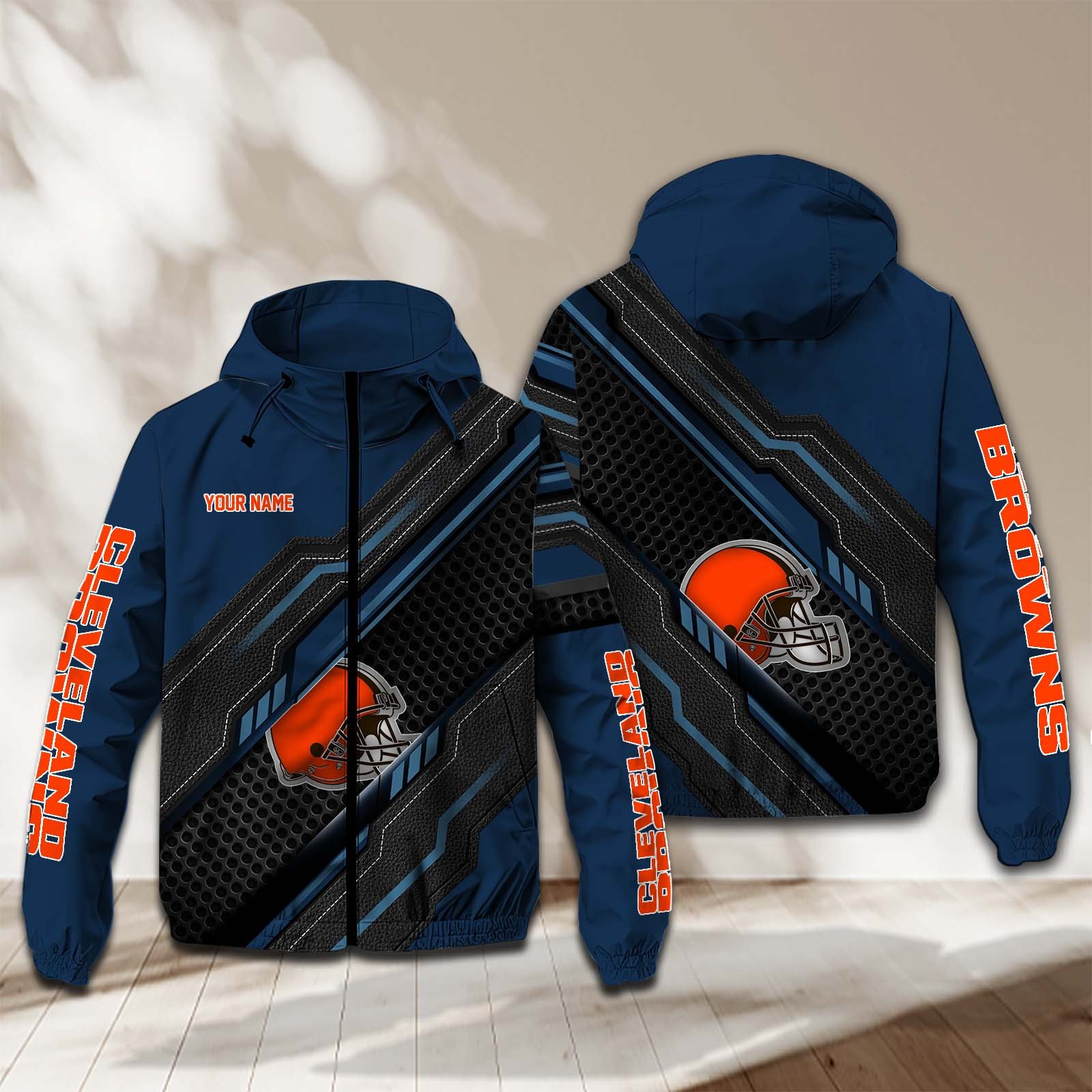 Cleveland Browns NFL Personalized Windbreaker Jacket For Fan