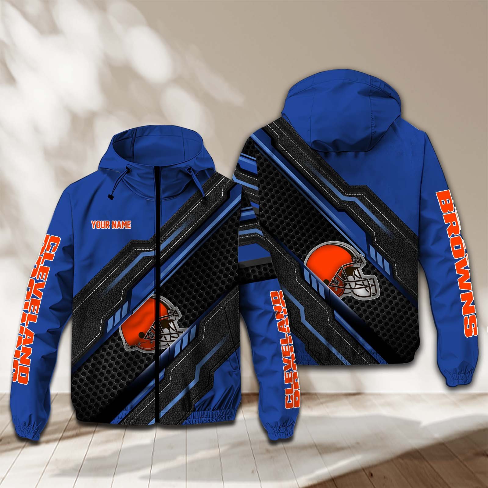 Cleveland Browns NFL Personalized Windbreaker Jacket For Fan