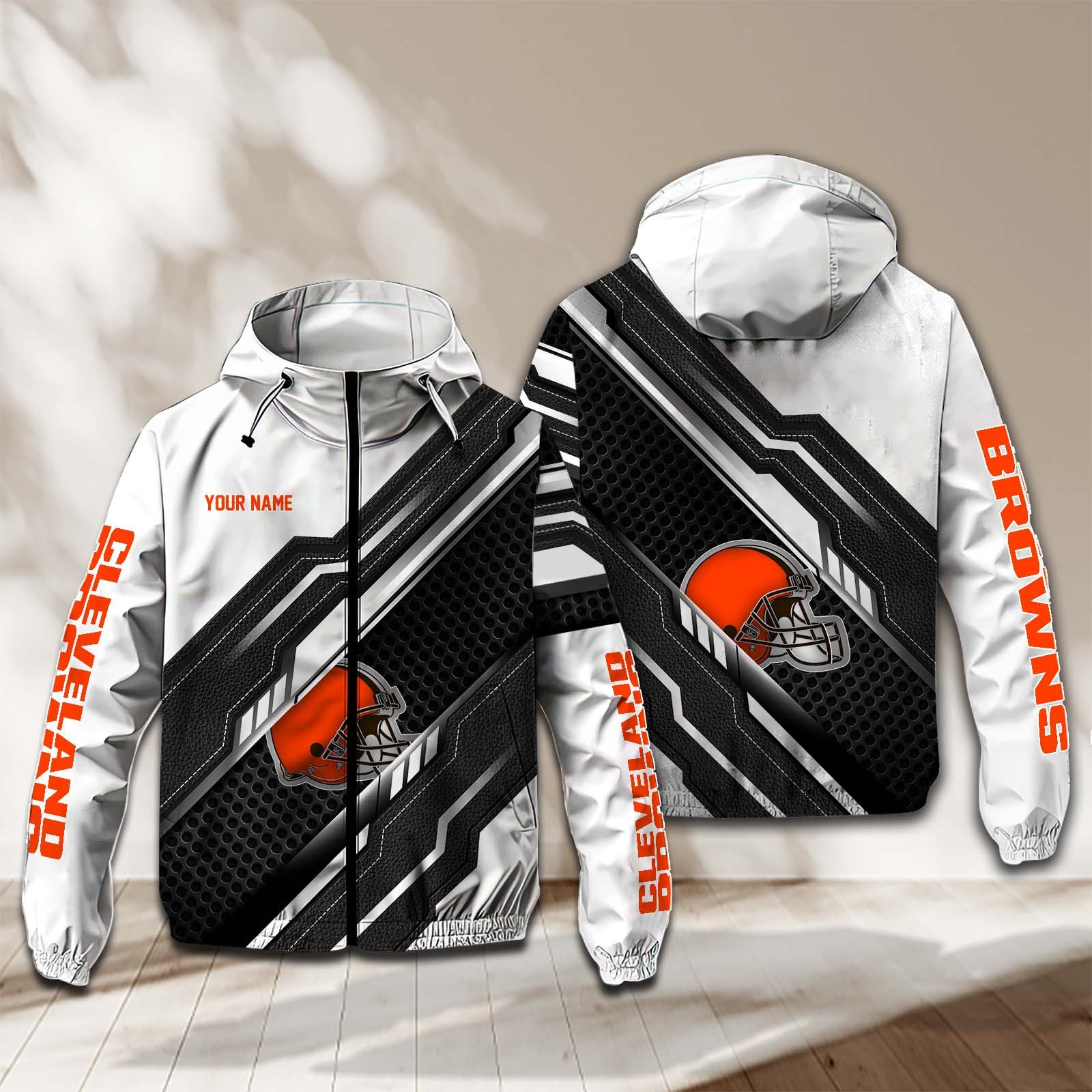 Cleveland Browns NFL Personalized Windbreaker Jacket For Fan