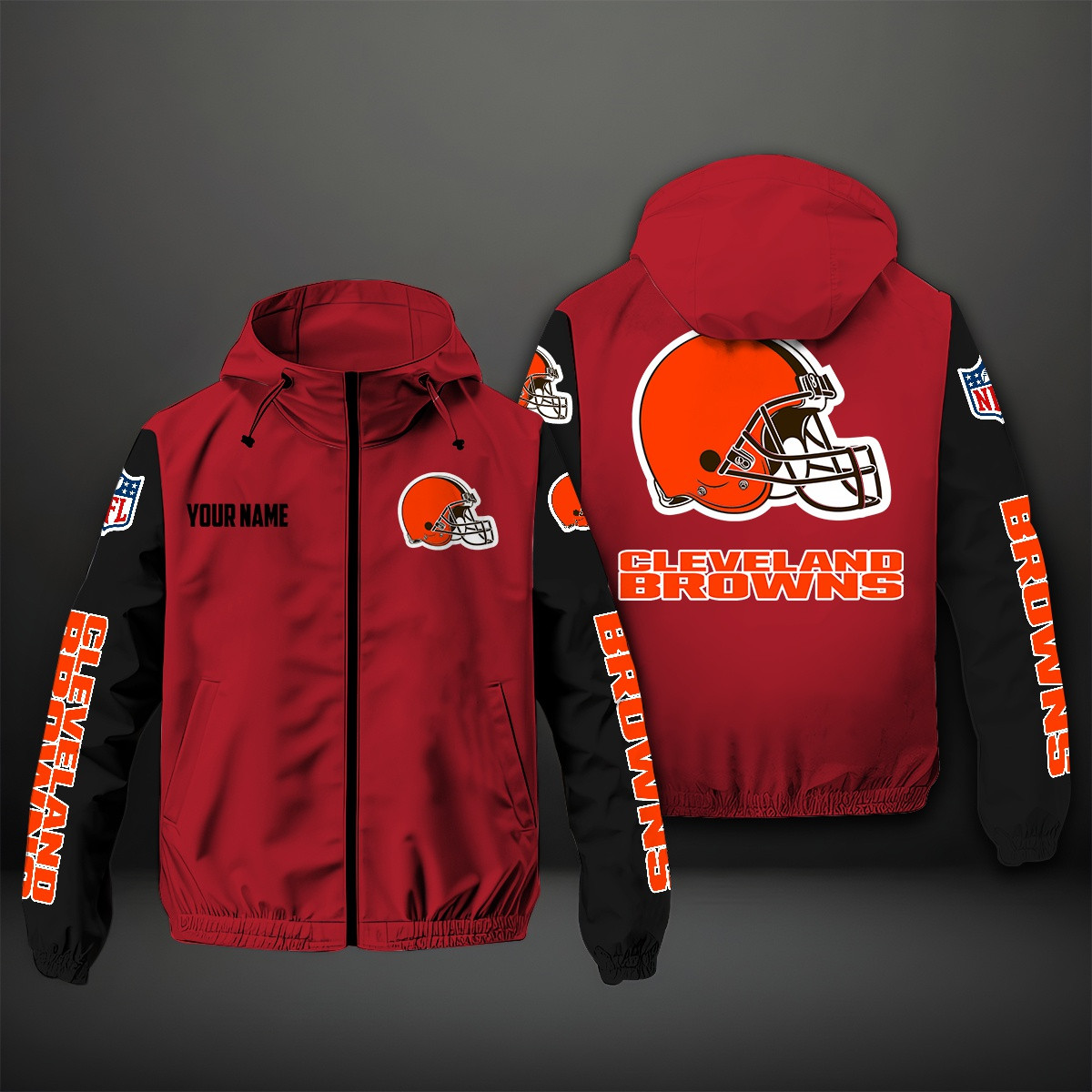 Cleveland Browns NFL Personalized Windbreaker Jacket For Fan