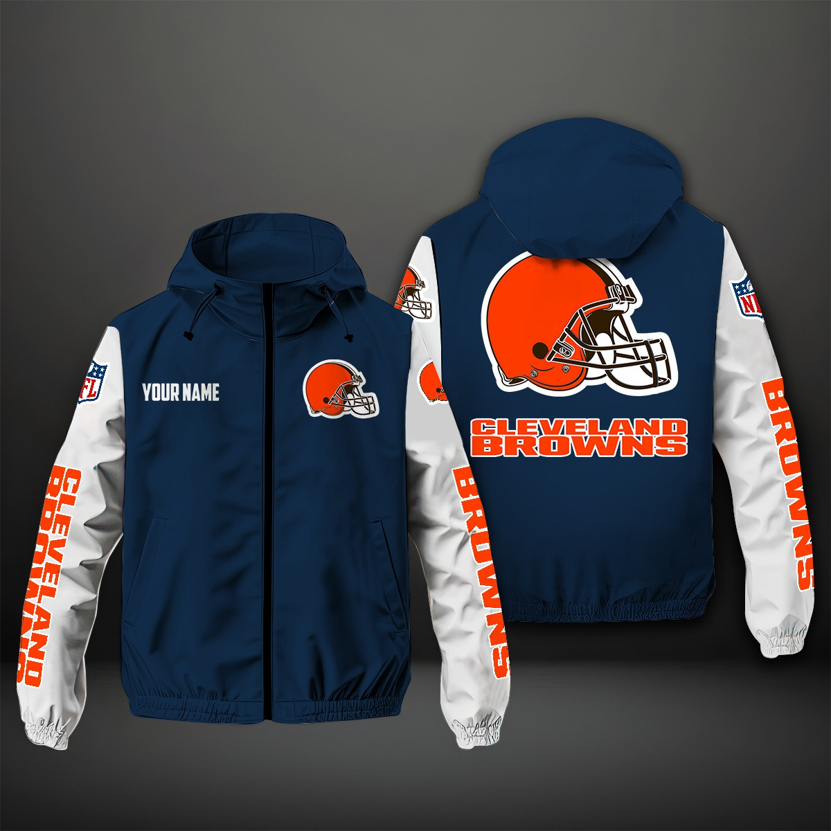 Cleveland Browns NFL Personalized Windbreaker Jacket For Fan