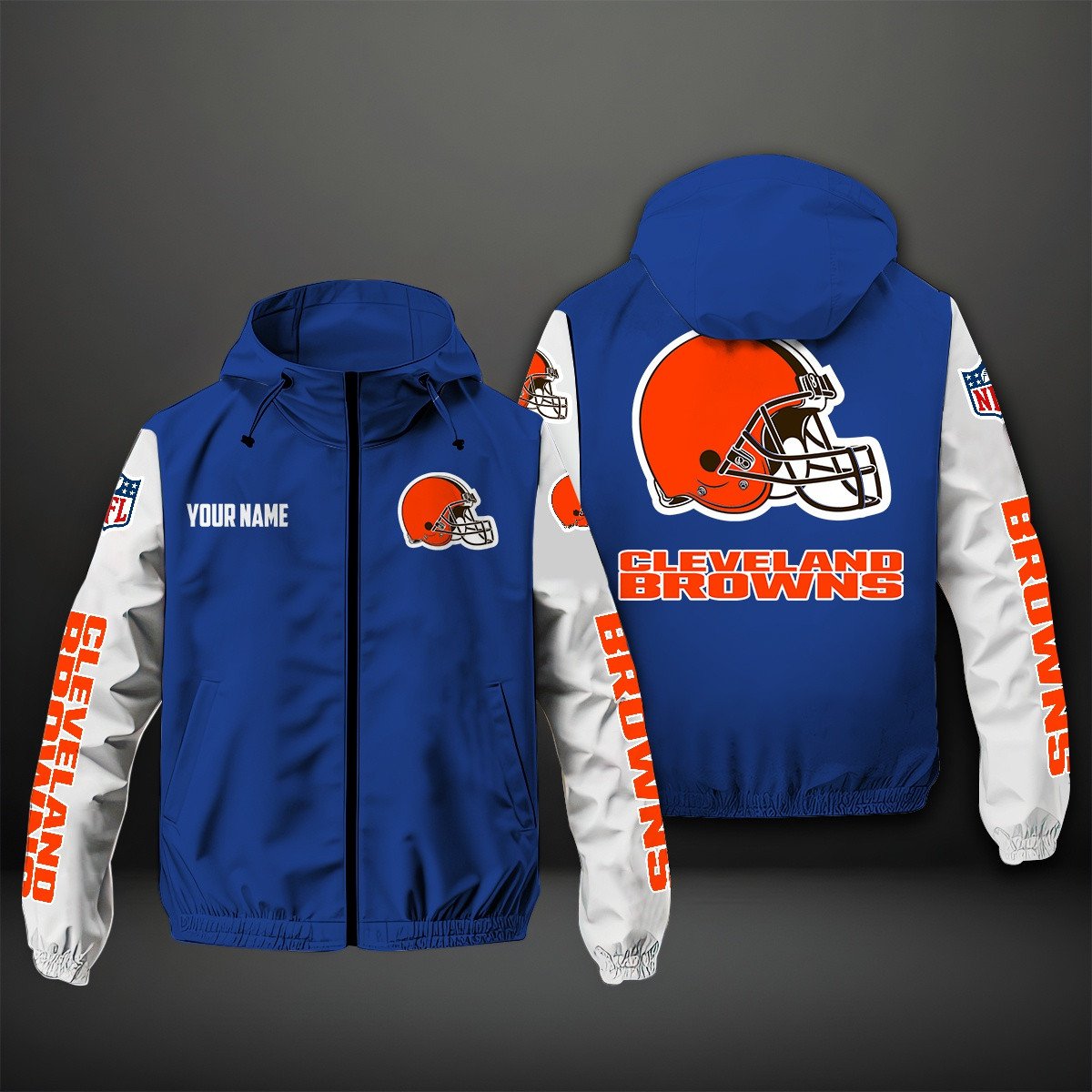 Cleveland Browns NFL Personalized Windbreaker Jacket For Fan