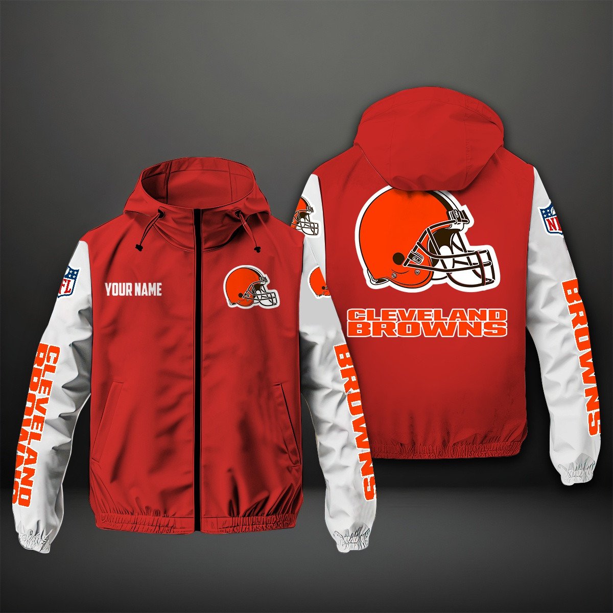 Cleveland Browns NFL Personalized Windbreaker Jacket For Fan
