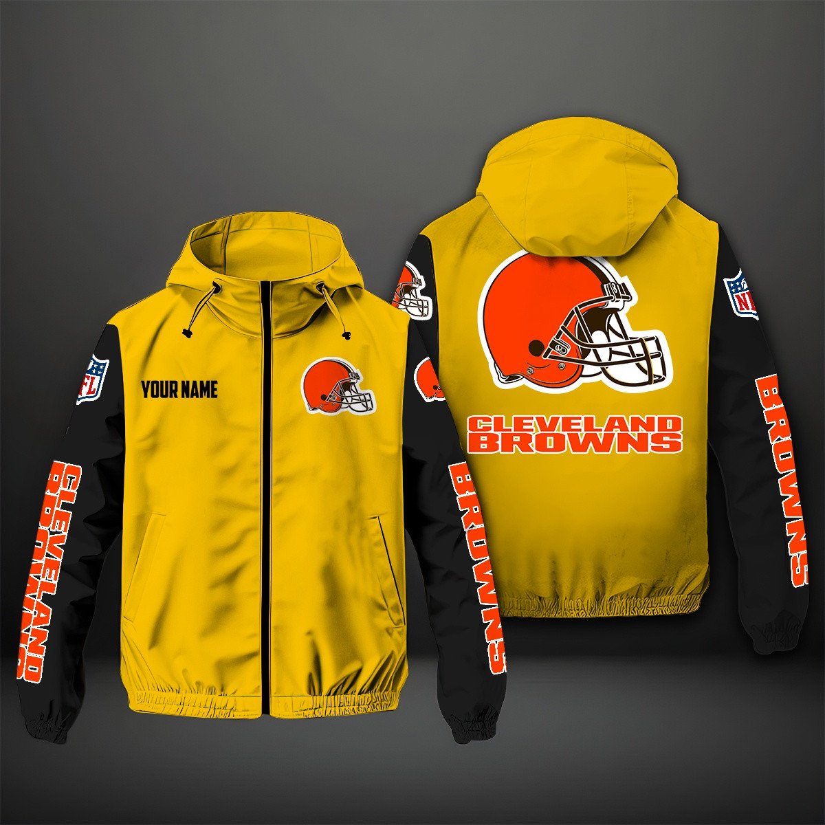 Cleveland Browns NFL Personalized Windbreaker Jacket For Fan