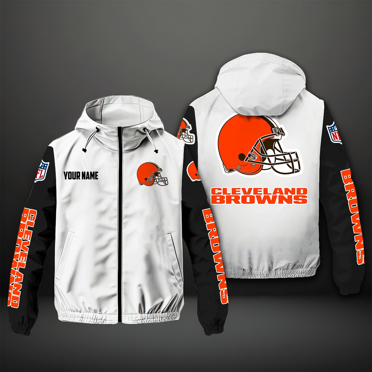 Cleveland Browns NFL Personalized Windbreaker Jacket For Fan