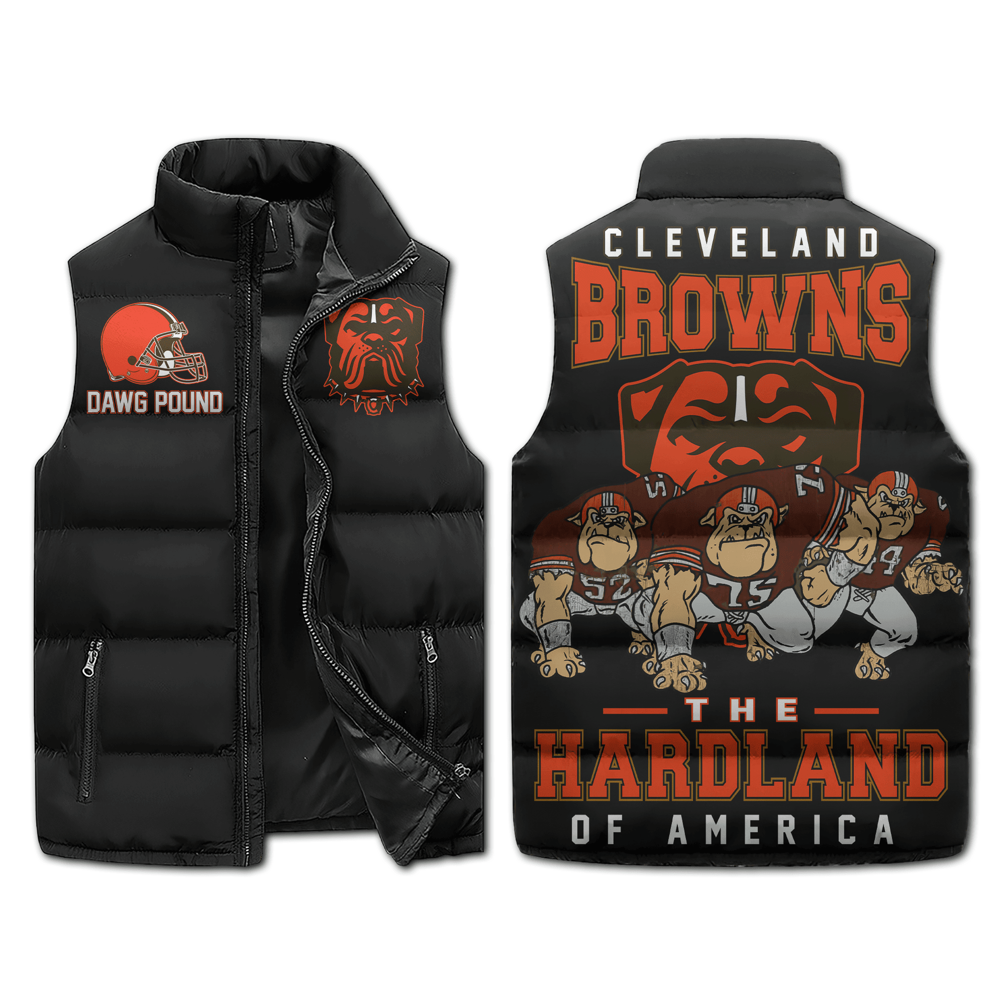 Cleveland Browns NFL Sleeveless Puffer Jacket