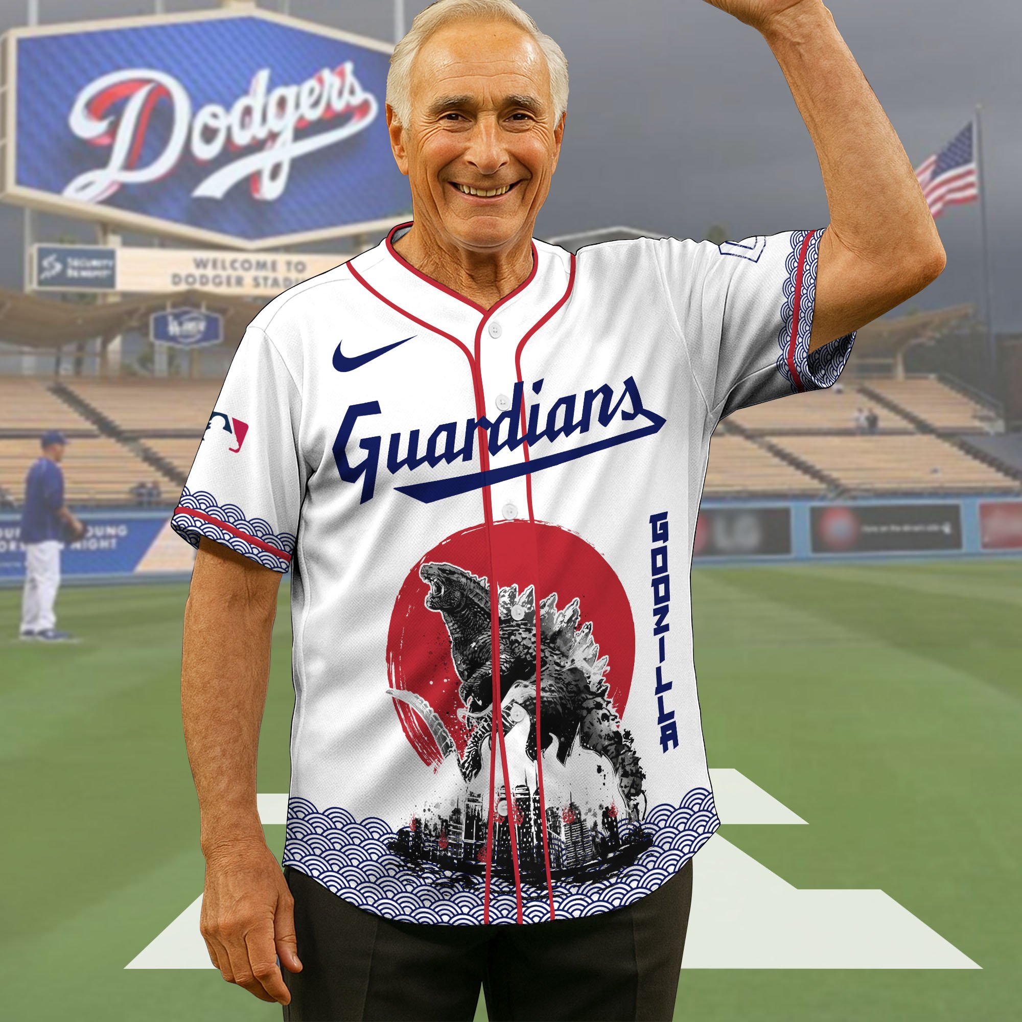 Cleveland Guardians Baseball Shirt X Godzilla, Baseball Jersey Editions Limited 2025, Sport Team Shirts, Sport Gifts
