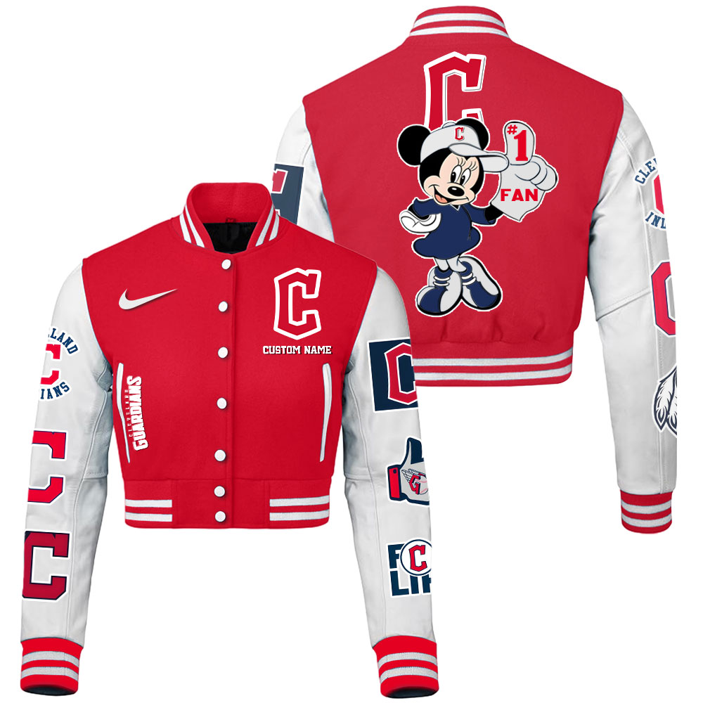 Cleveland Guardians MLB Style Cropped Baseball Jacket For Fans
