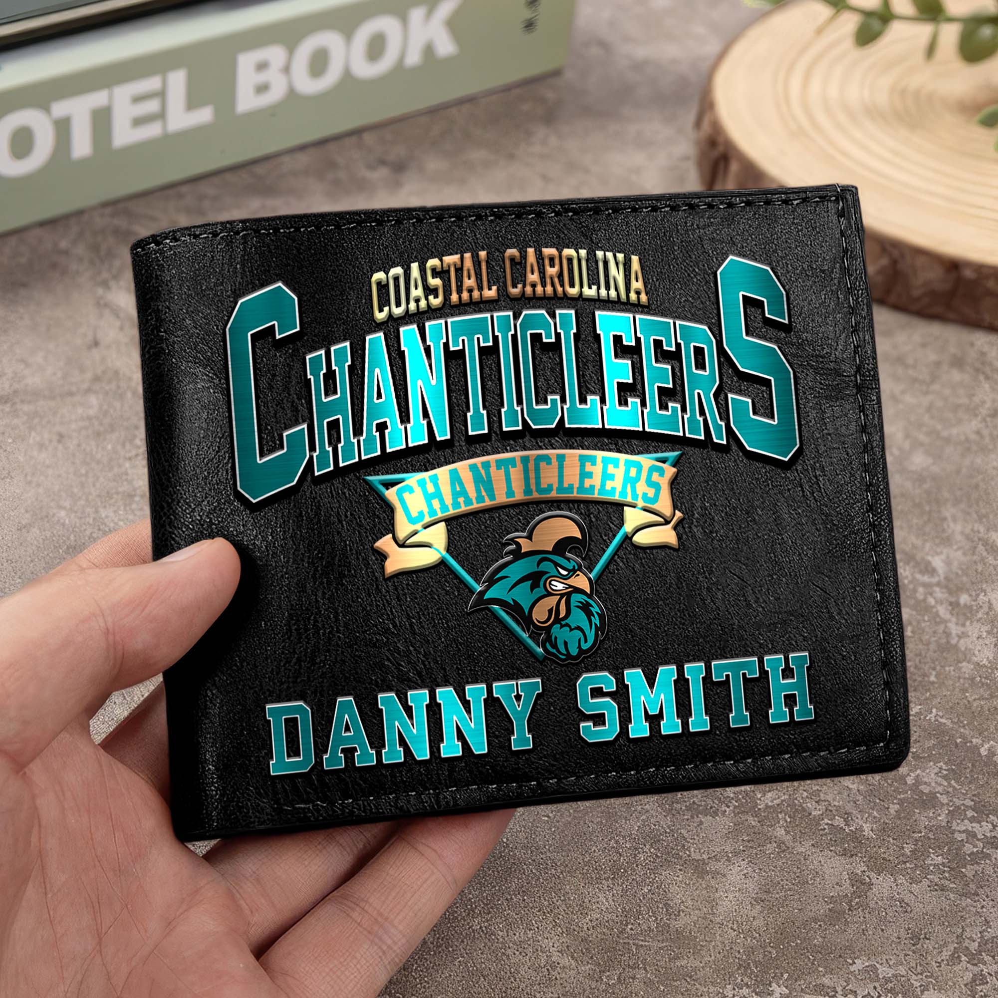 Coastal Carolina Chanticleers Men Wallet Custom Your Name, Football Team Men Wallet For Fans, Gifts For Football Lovers