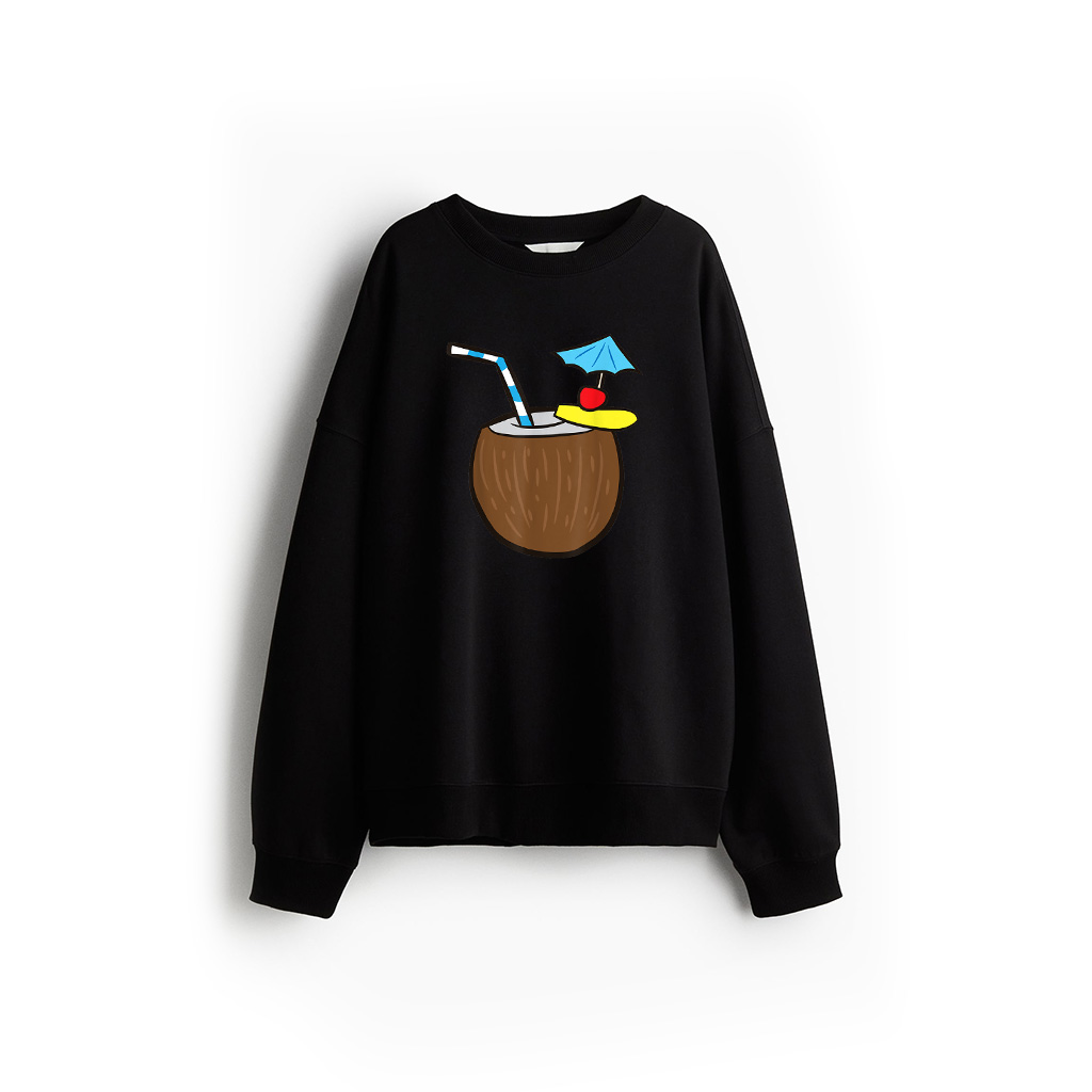 Coconut Cocktail Coconuts Milk Summer Coconuts Sweatshirt