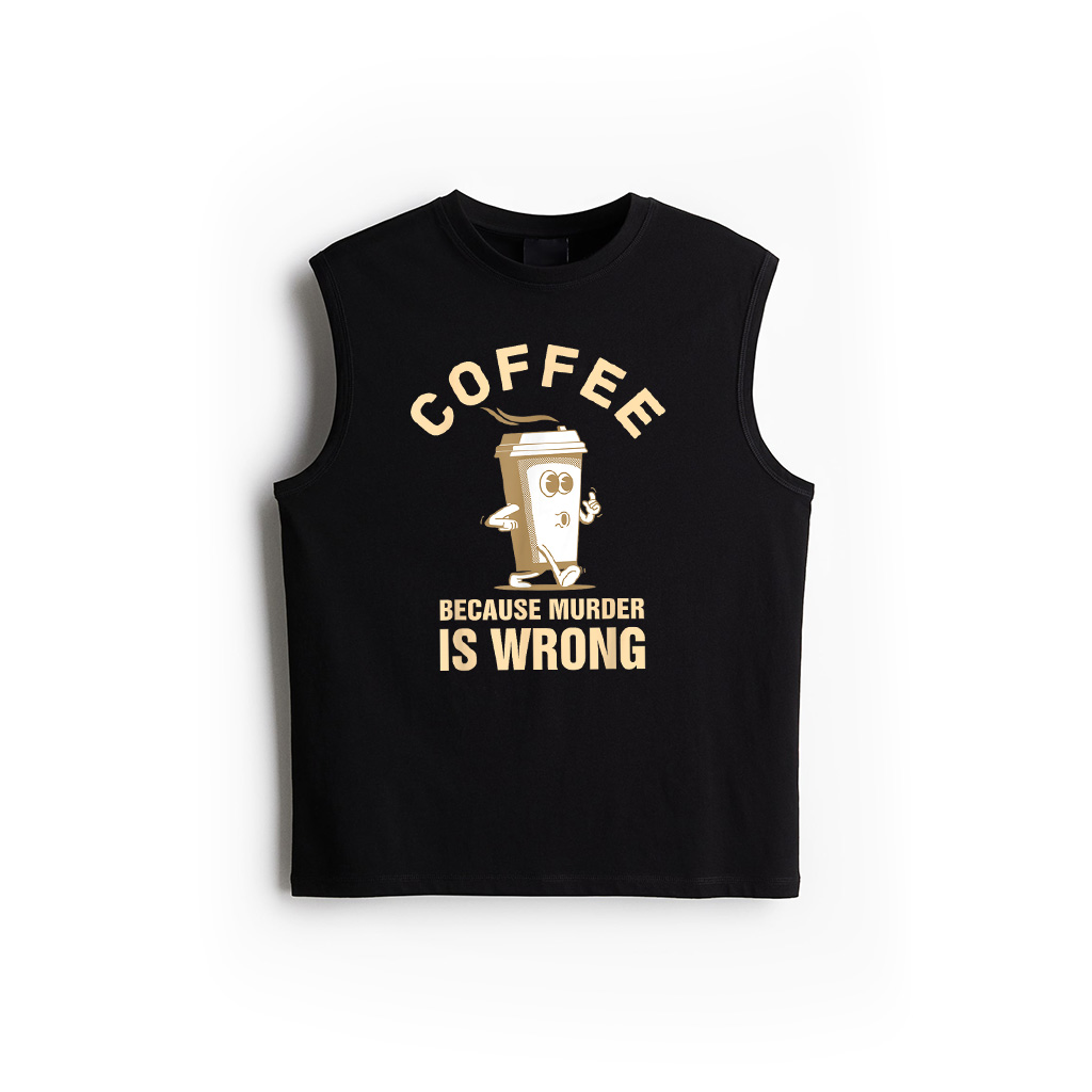 Coffee Because Murder Is Wrong Retro Vintage Tank Top