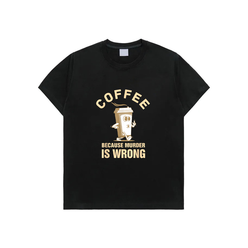 Coffee Because Murder Is Wrong Retro Vintage T-Shirt