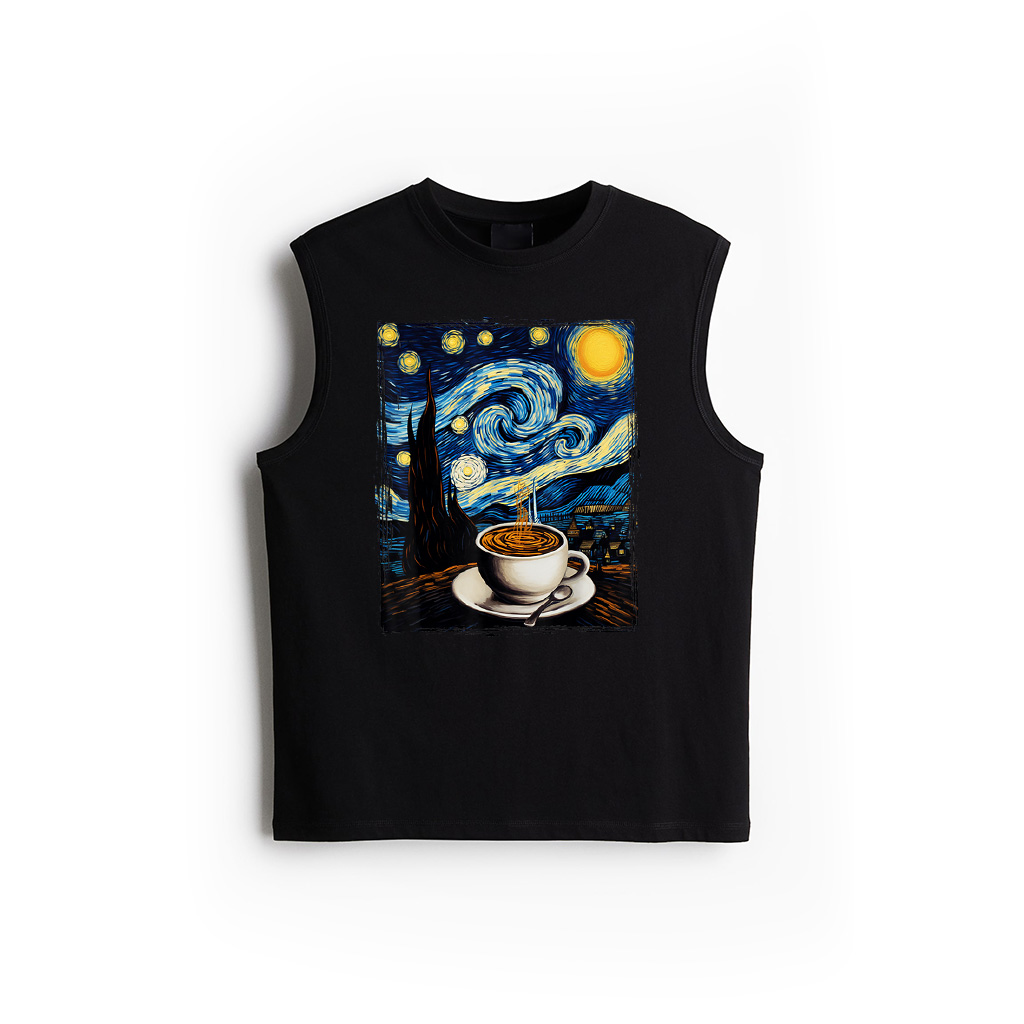 Coffee Lovers Art Van Gogh Funny Barista Espresso Coffee Tank Top