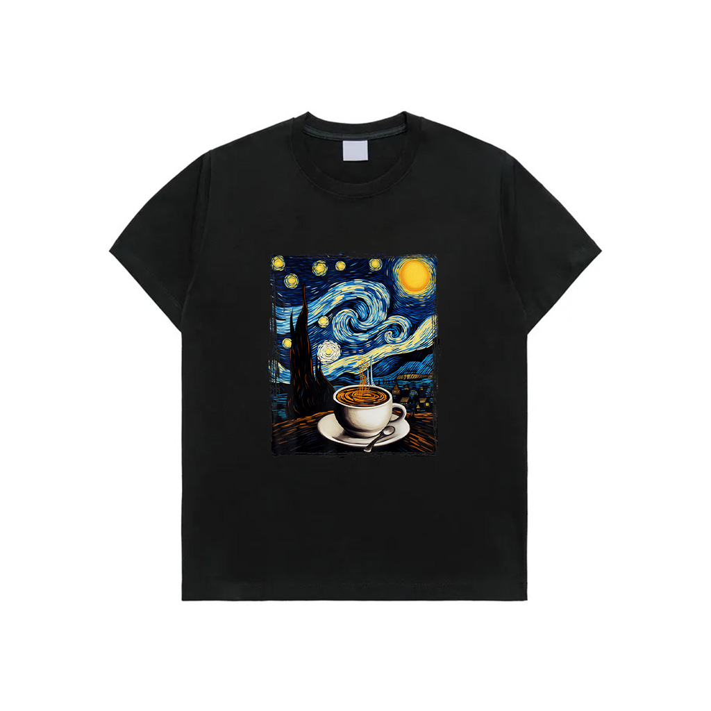 Coffee Lovers Art Van Gogh Funny Barista Espresso Coffee T-Shirt