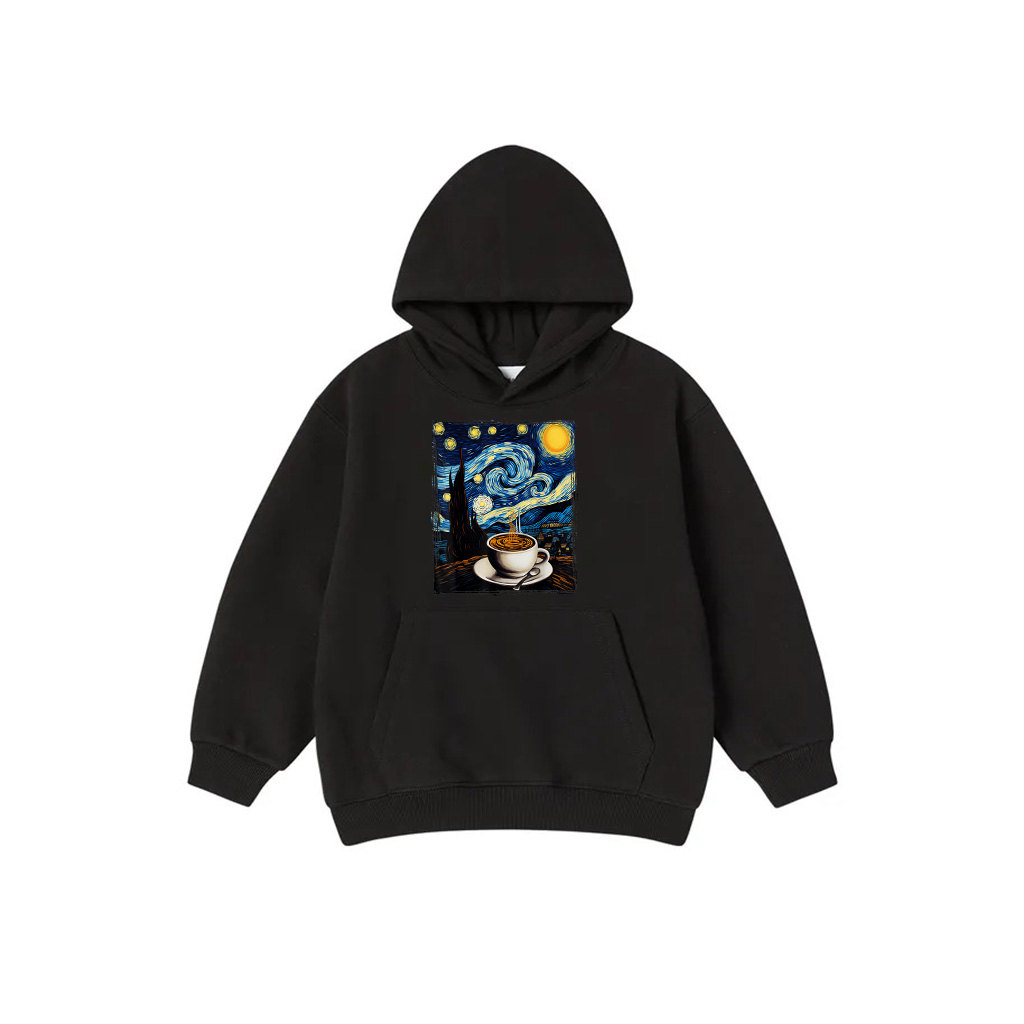 Coffee Lovers Art Van Gogh Funny Barista Espresso Coffee Hoodie