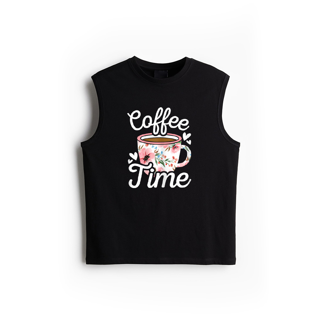 Coffee Time Cute Coffee Lover Women Girls Tank Top