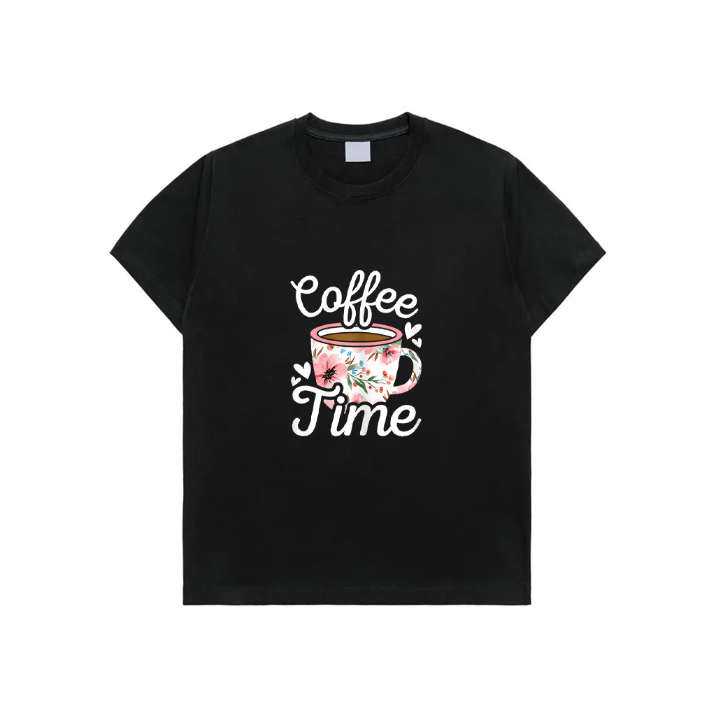 Coffee Time Cute Coffee Lover Women Girls T-Shirt