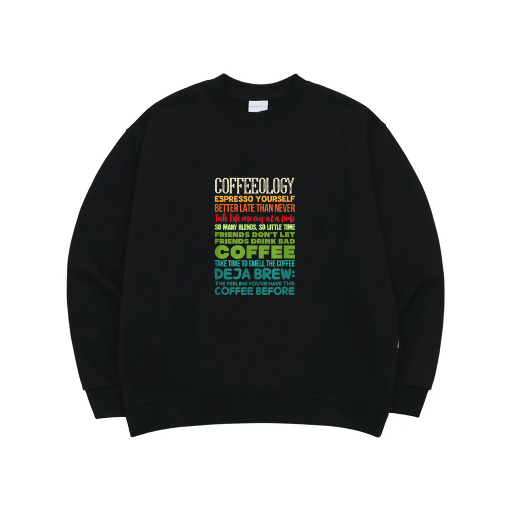 Coffeeology Coffee Espresso Latte Caffeine Drinking Retro Sweatshirt