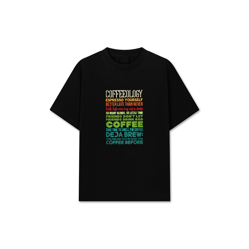 Coffeeology Coffee Espresso Latte Caffeine Drinking Retro T-Shirt