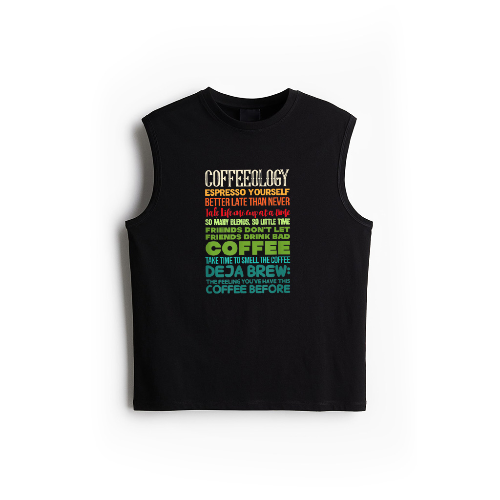 Coffeeology Coffee Espresso Latte Caffeine Drinking Retro Tank Top