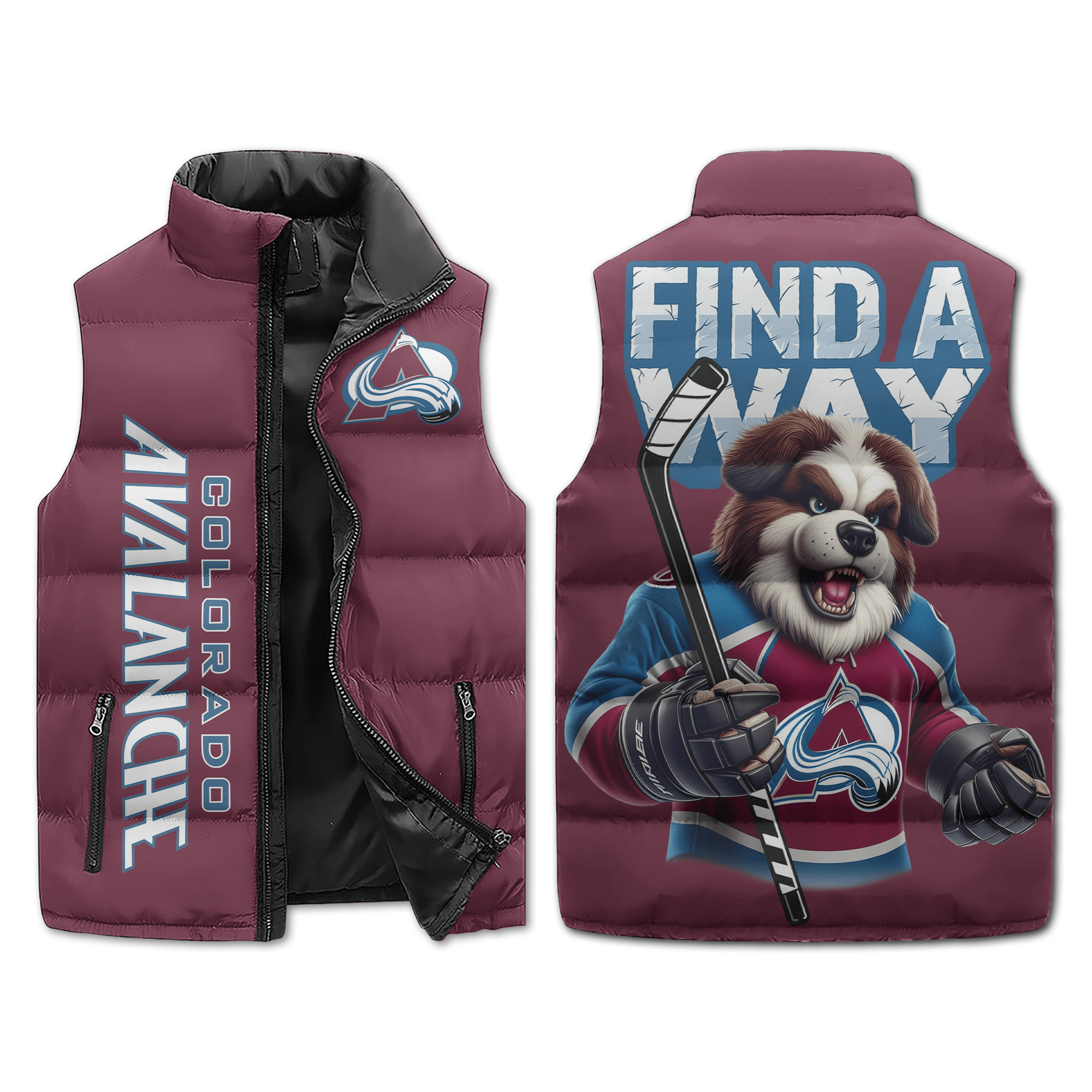 Colorado Avalanche NHL Sleeveless Puffer Jacket