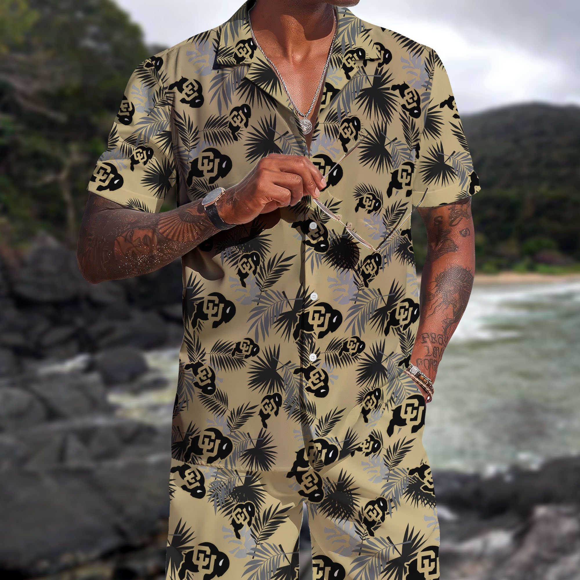 Colorado Buffaloes Hawaiian Shorts Set 2025 Version, Hawaiian Shirts, Sports Shorts, Gifts For Fan