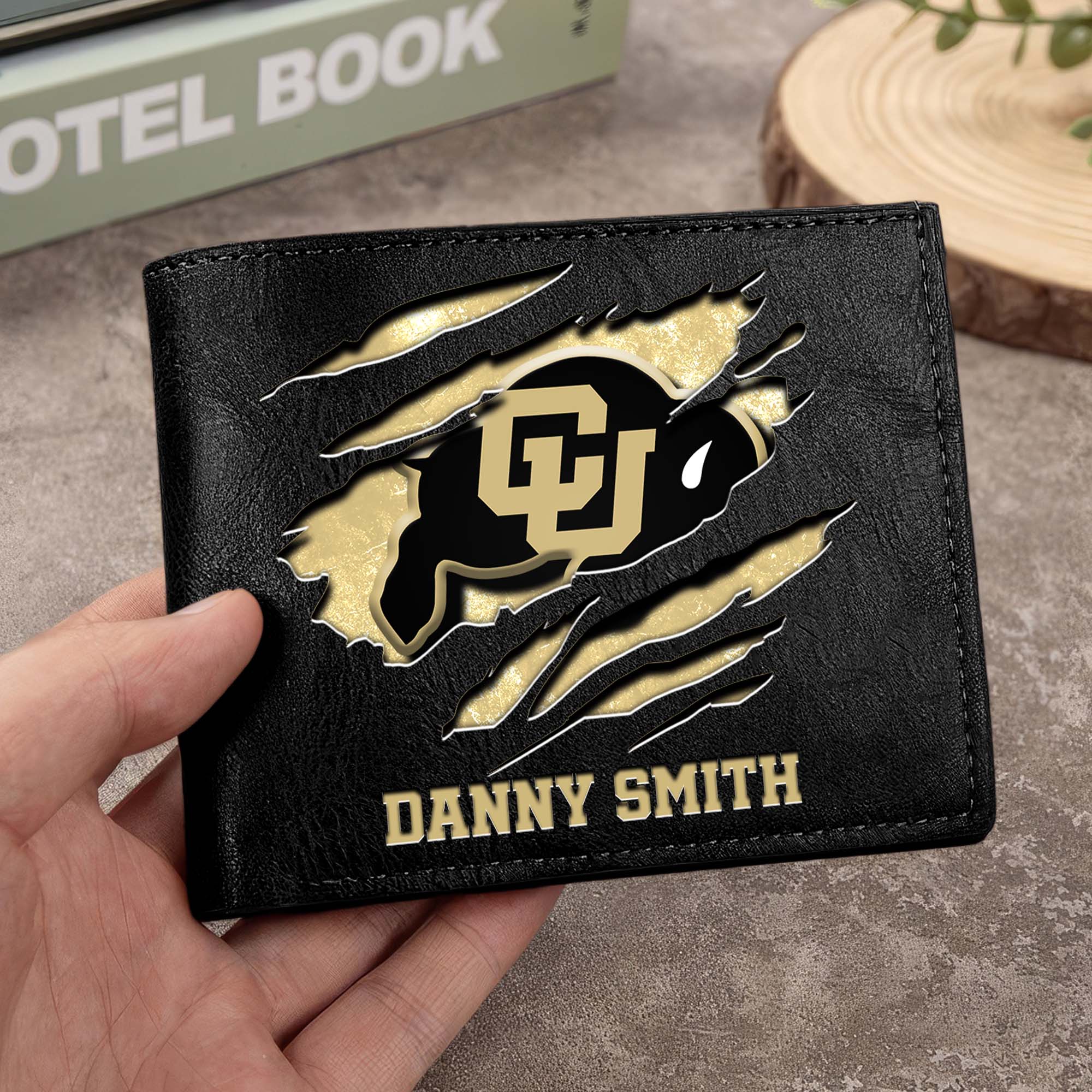 Colorado Buffaloes Men Wallet Custom Your Name, Football Team Men Wallet For Fans, Gifts For Football Lovers