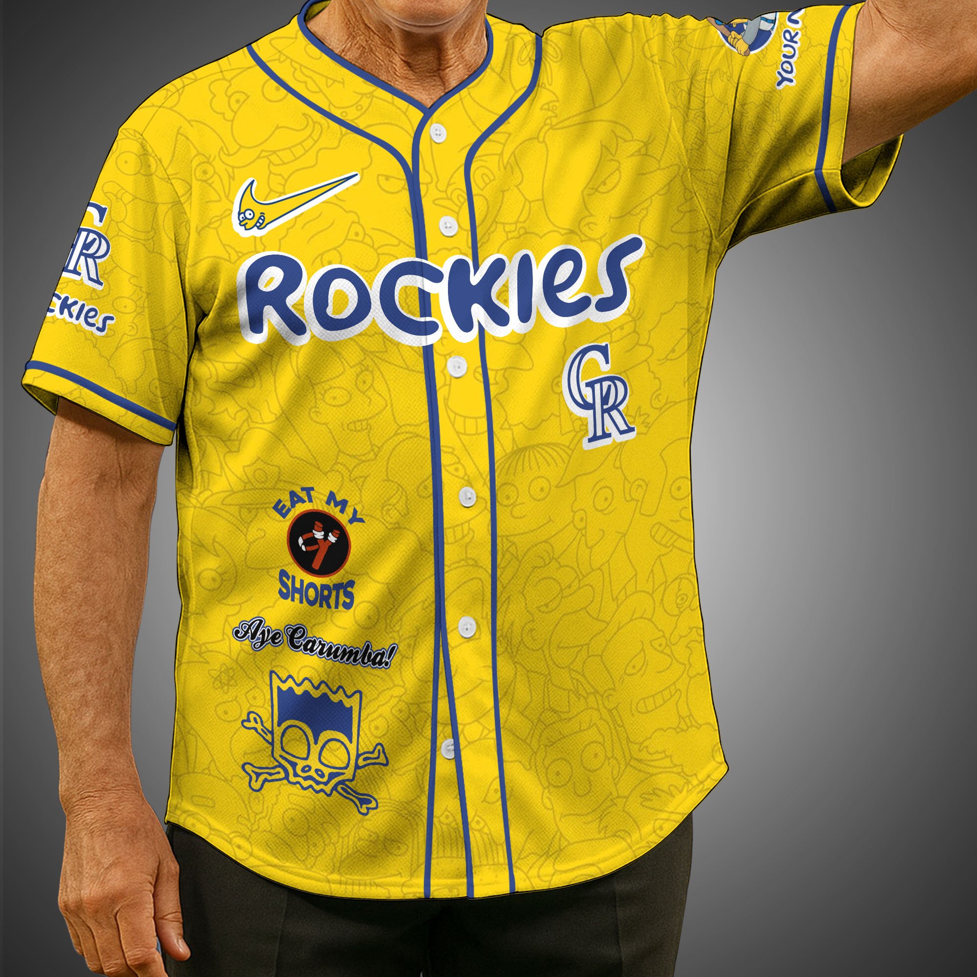 Colorado Rockies Baseball Shirt X The Simpsons Custom Name, Baseball Jersey Editions Limited 2025, Sport Gifts