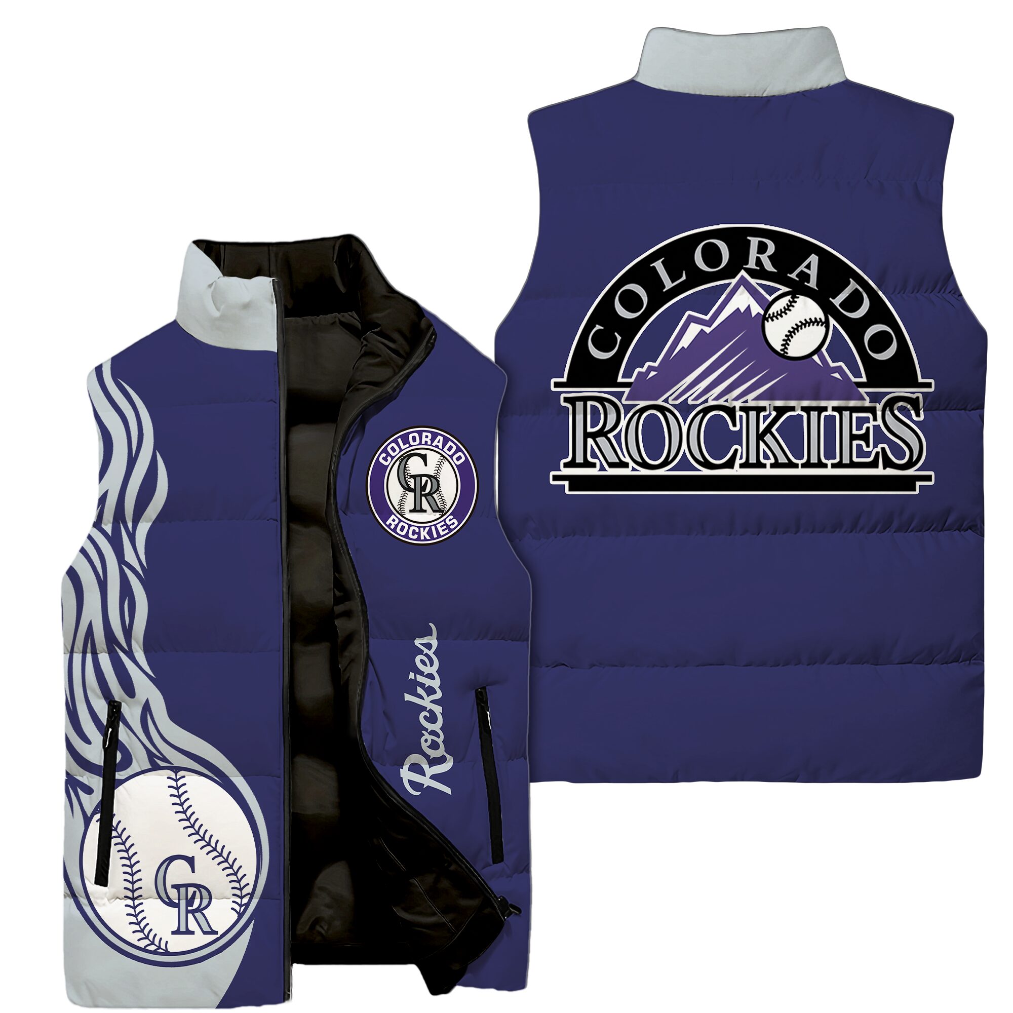 Colorado Rockies MLB Style Sleeveless Puffer Jacket For Fans