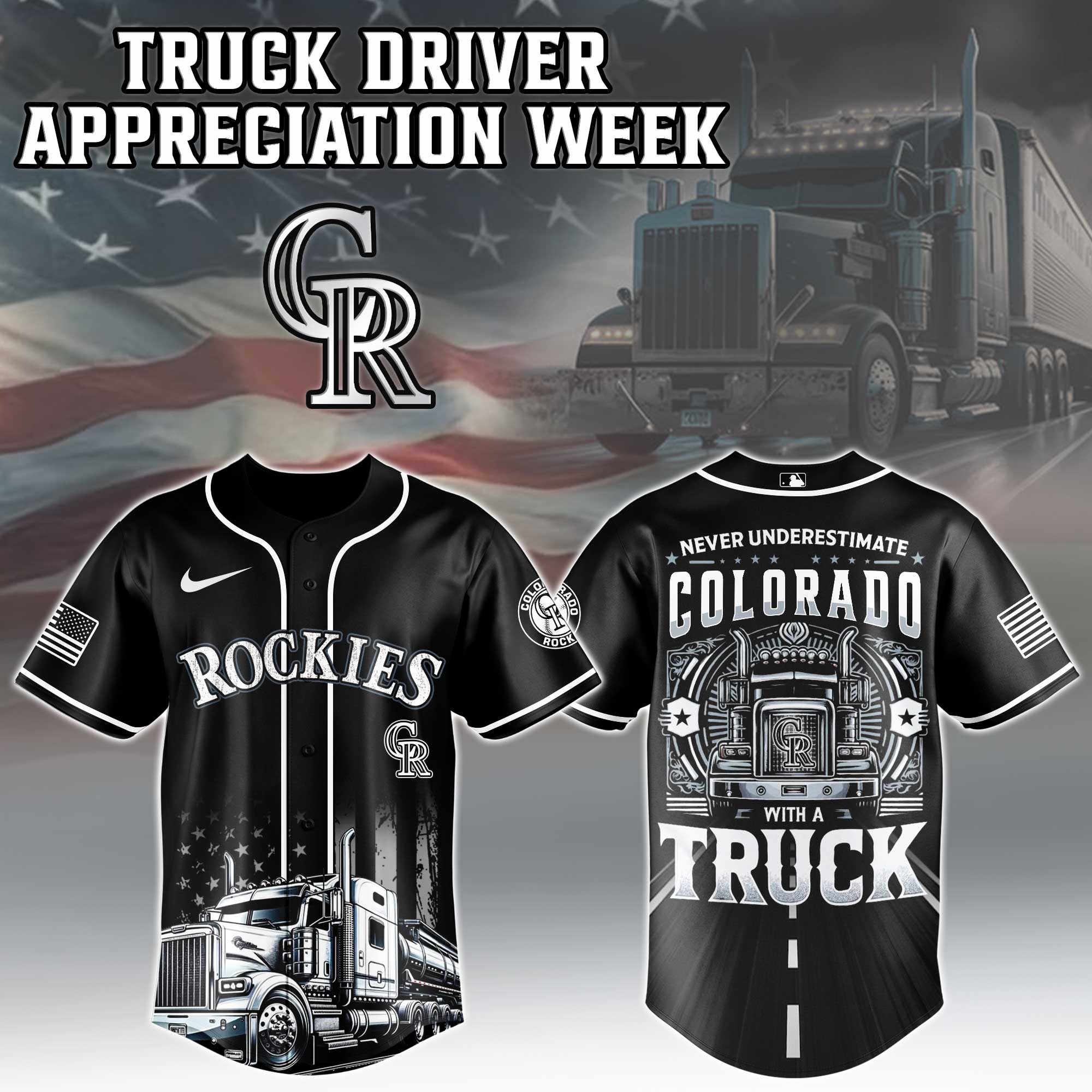 Colorado Rockies MLB X Nation Truck Driver Appreciation Week Limited Edition Jersey 2025