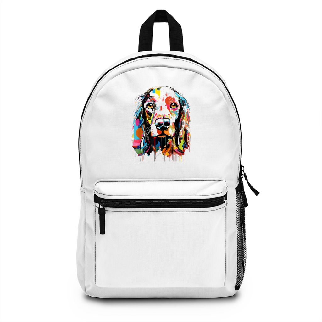 Colorful Abstract Dog Portrait Art Backpack