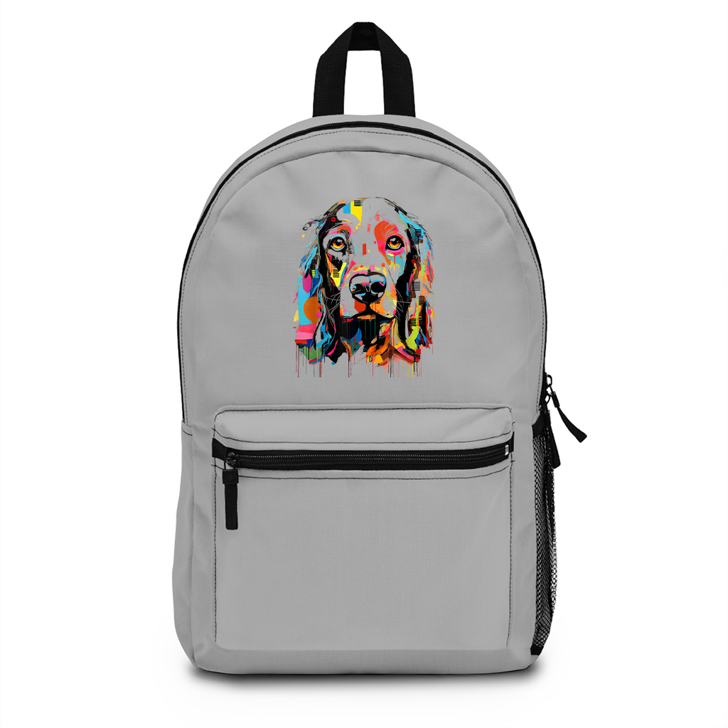 Colorful Abstract Dog Portrait Art Backpack - Image 5