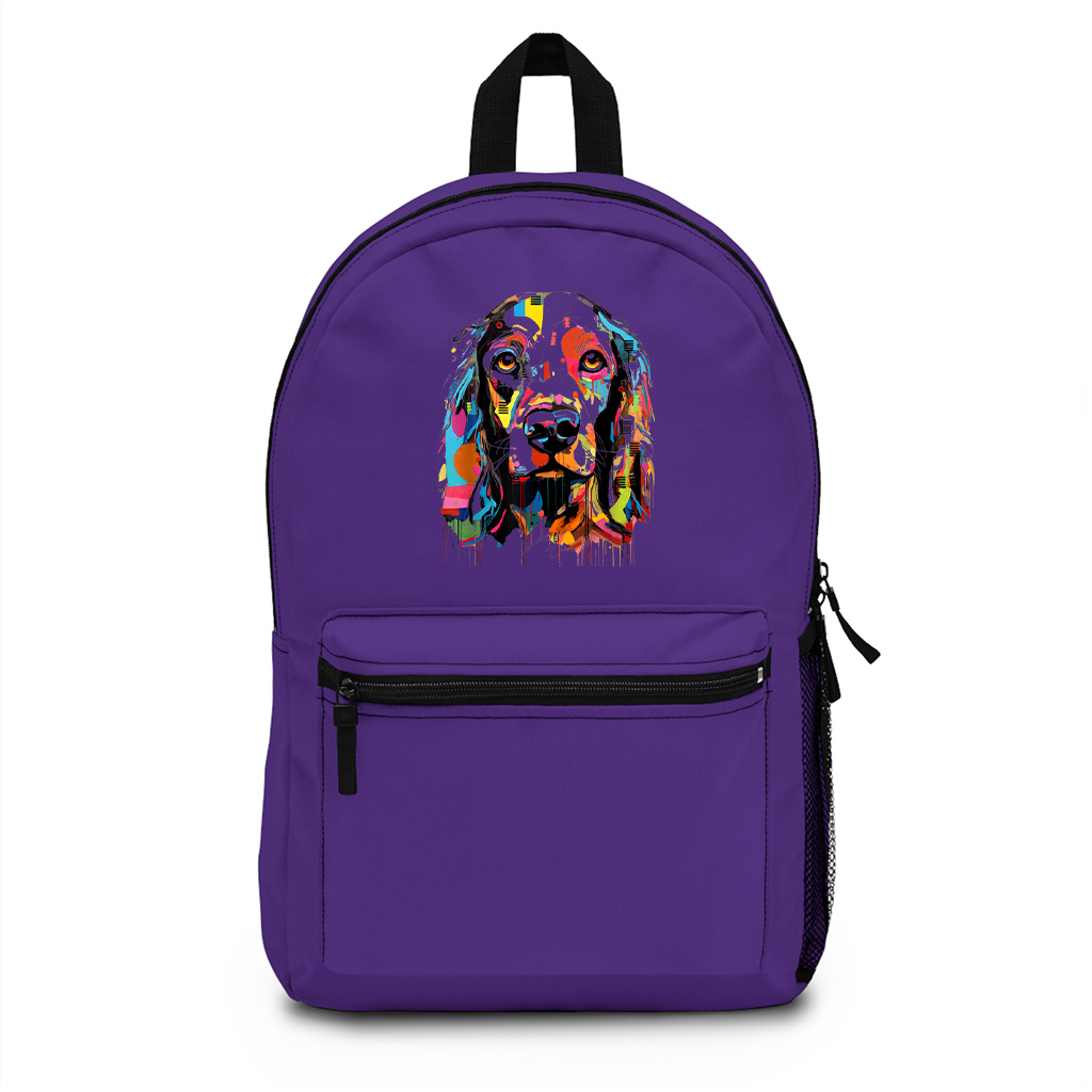 Colorful Abstract Dog Portrait Art Backpack - Image 6