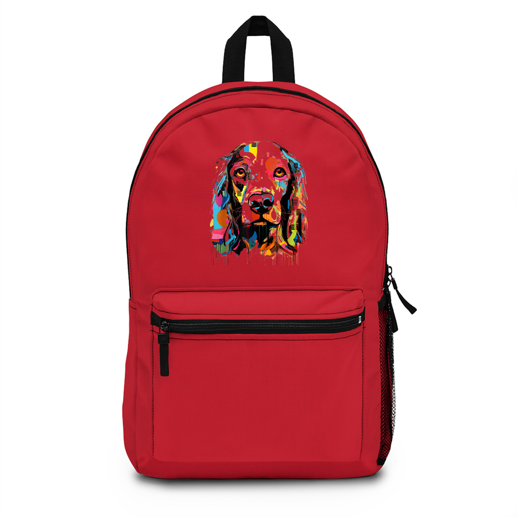 Colorful Abstract Dog Portrait Art Backpack - Image 7