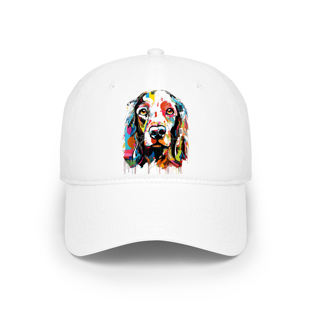 Colorful Abstract Dog Portrait Art Cap