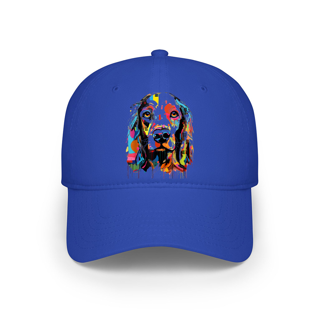 Colorful Abstract Dog Portrait Art Cap - Image 3