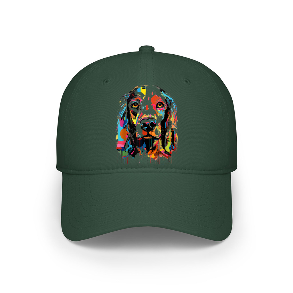 Colorful Abstract Dog Portrait Art Cap - Image 4