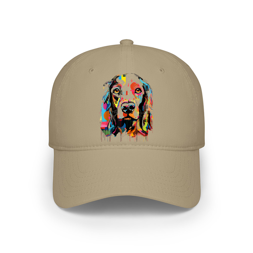 Colorful Abstract Dog Portrait Art Cap - Image 5