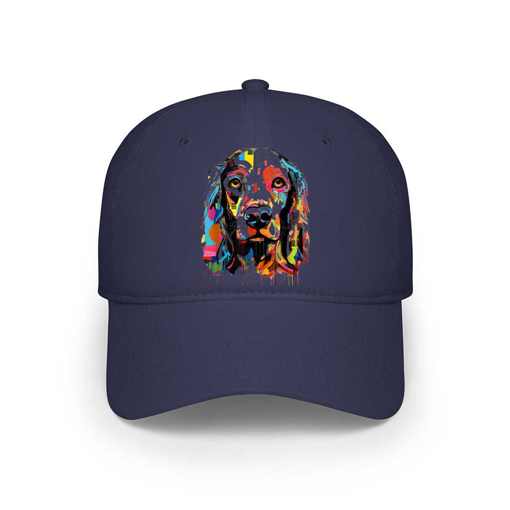 Colorful Abstract Dog Portrait Art Cap - Image 6