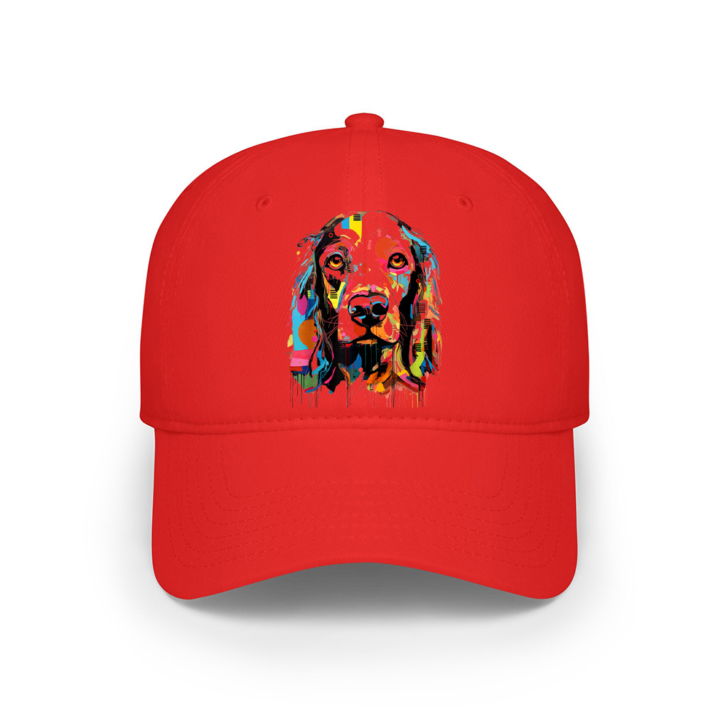 Colorful Abstract Dog Portrait Art Cap - Image 7